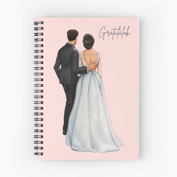 Item preview, Gratulálok (congratulations in Hungarian language) romantic bride and groom, wedding, romance, Hungary, Hungarian  designed and sold by Pommallina.