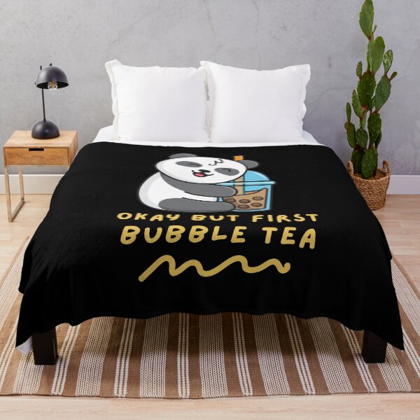 Item preview, Okay But First Bubble Tea Cute Kawaii Bubble Tea Lover Panda designed and sold by Artistusha.