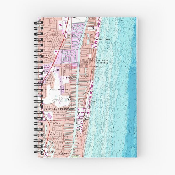 Item preview, Vintage Map of Pompano Beach Florida (1962) designed and sold by BravuraMedia.