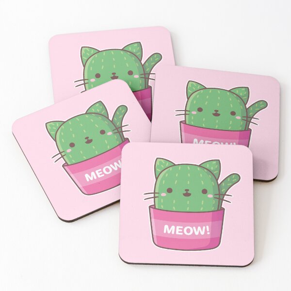 Item preview, Cute Cat Cactus Plant Pun designed and sold by rustydoodle.