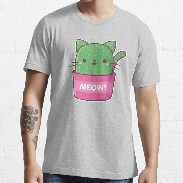 Cute Cat Cactus Plant Pun