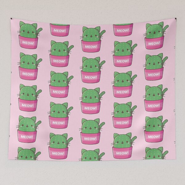 Item preview, Cute Cat Cactus Plant Pun designed and sold by rustydoodle.