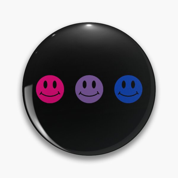 Item preview, Bi Flag Smiley Faces designed and sold by DrunkPolarBear.