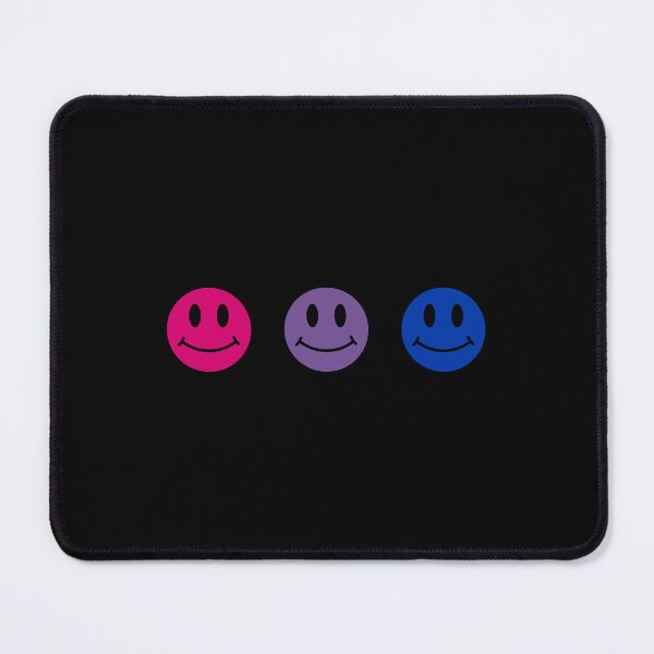 Item preview, Bi Flag Smiley Faces designed and sold by DrunkPolarBear.