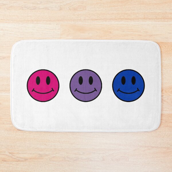 Item preview, Bi Flag Smiley Faces designed and sold by DrunkPolarBear.