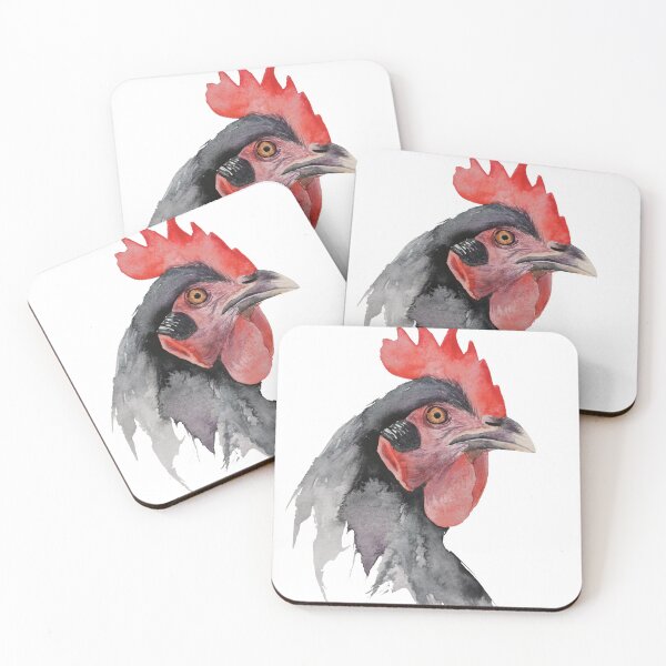 Item preview, Black hen , hen portrait designed and sold by JoannaPol.