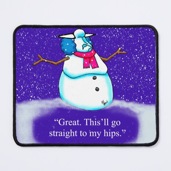 Item preview, Funny Spectickles Cartoon Holiday Snowman and Snowwoman designed and sold by abbottoons.