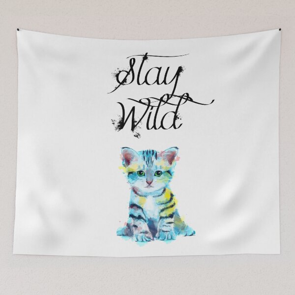 Item preview, Stay Wild Kitten - quote designed and sold by Flo Art Studio.