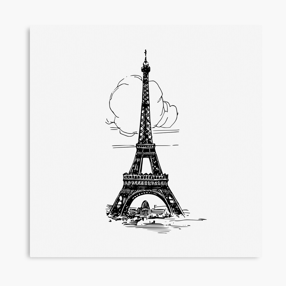 Eiffel Tower Tokyo Tower Drawing, PNG, 639x725px, Eiffel Tower,  Advertising, Arrondissement Of Paris, Black And White,