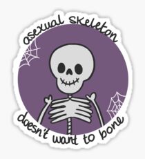 Asexual Skeleton | Spooky Pride Sticker
