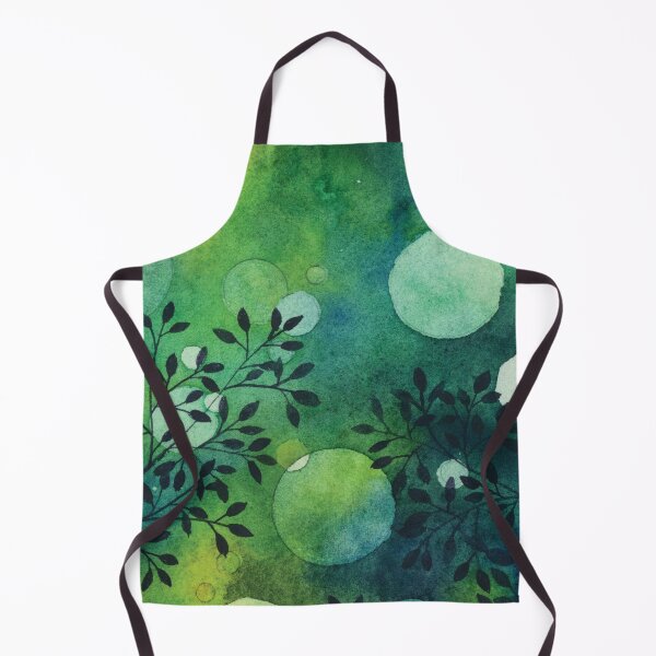 Item preview, Lush Green Watercolor with Bokeh and Leaves designed and sold by Kelly Roy.