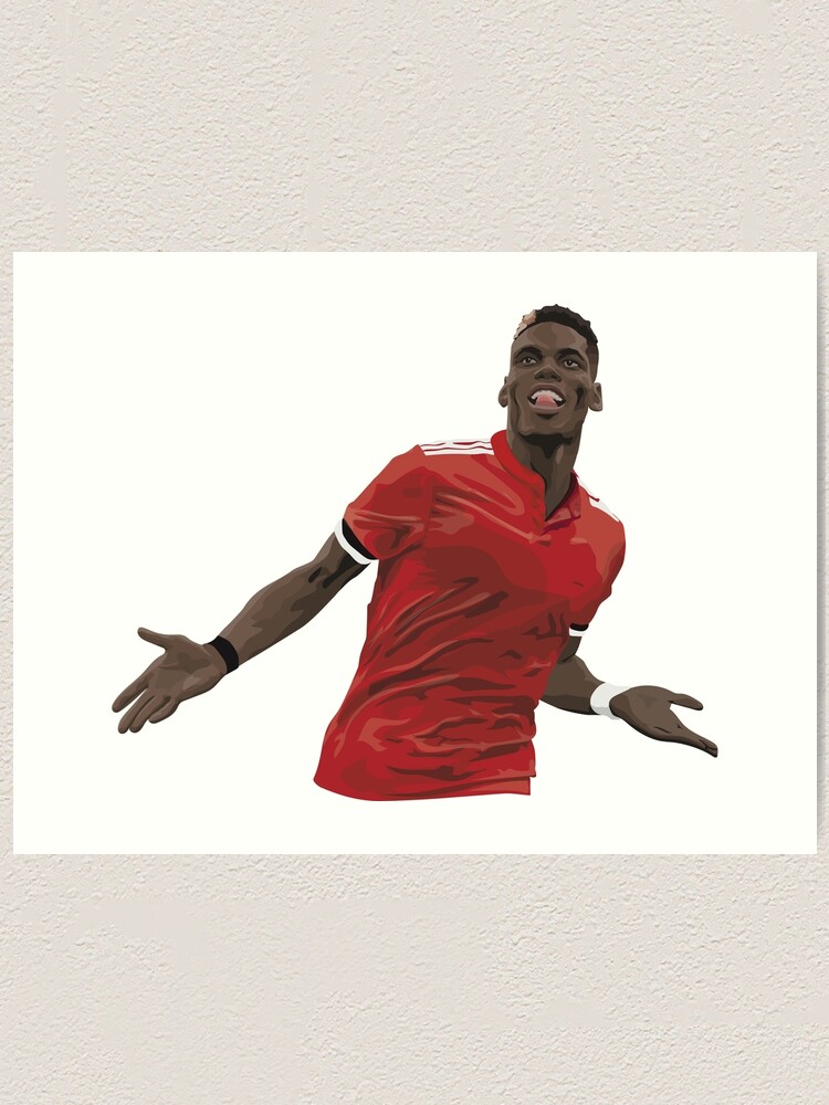 Paul Pogba Manchester United Art Print By Jcoledzn Redbubble