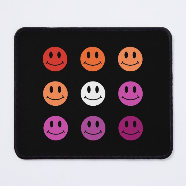 Item preview, Lesbian Flag Smiley Faces designed and sold by DrunkPolarBear.