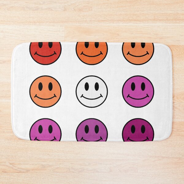 Item preview, Lesbian Flag Smiley Faces designed and sold by DrunkPolarBear.