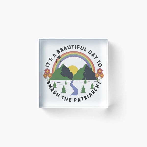 Item preview, It's A Beautiful Day To Smash The Patriarchy retro Feminism designed and sold by AlbredaAE.