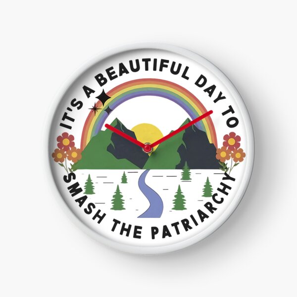 Item preview, It's A Beautiful Day To Smash The Patriarchy retro Feminism designed and sold by AlbredaAE.