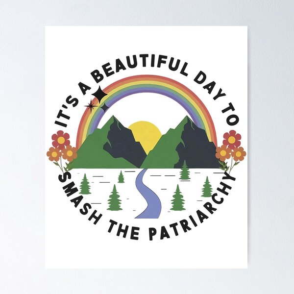 Item preview, It's A Beautiful Day To Smash The Patriarchy retro Feminism designed and sold by AlbredaAE.
