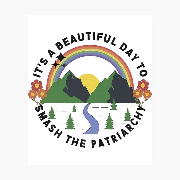 Item preview, It's A Beautiful Day To Smash The Patriarchy retro Feminism designed and sold by AlbredaAE.