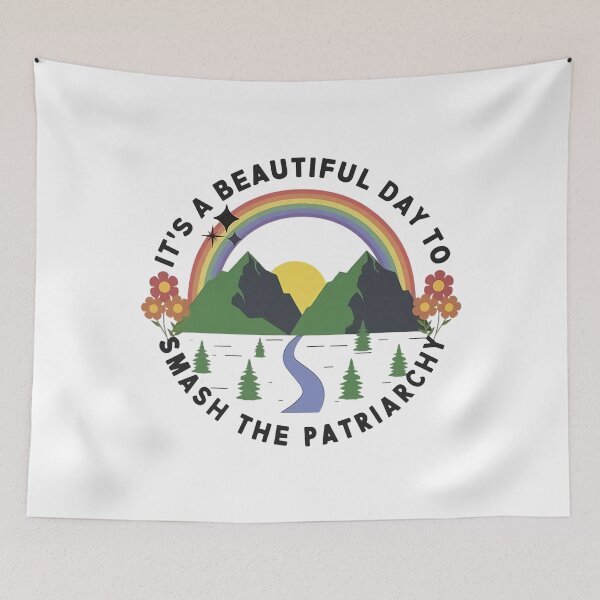 Item preview, It's A Beautiful Day To Smash The Patriarchy retro Feminism designed and sold by AlbredaAE.