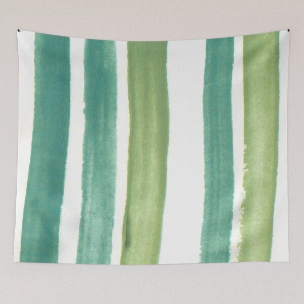 Item preview, Green And White Vertical Striped designed and sold by risingrocket.