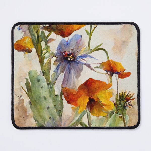 Item preview, Arizona Wildflowers Watercolor Painting designed and sold by ChaosInspired.