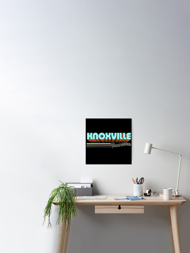 Knoxville Tn City Stripes Poster By Retroready Redbubble