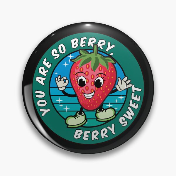 Item preview, Funny Cartoon Strawberry Pun: You are berry sweet designed and sold by Happy Puppy Print On Demand.