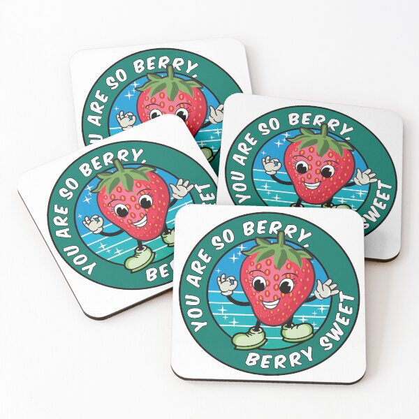 Item preview, Funny Cartoon Strawberry Pun: You are berry sweet designed and sold by Happy Puppy Print On Demand.