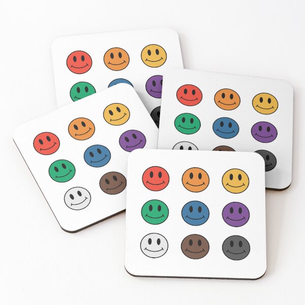 Item preview, Rainbow Flag Smiley Faces designed and sold by DrunkPolarBear.