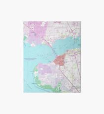Punta Gorda & Port Charlotte Florida Map (1957) Art Board Print