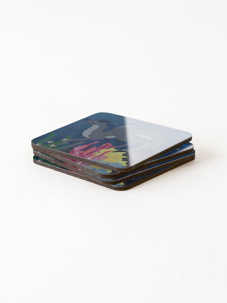 Thumbnail 4 of 5, Coasters (Set of 4), Mako designed and sold by Vulpixles.