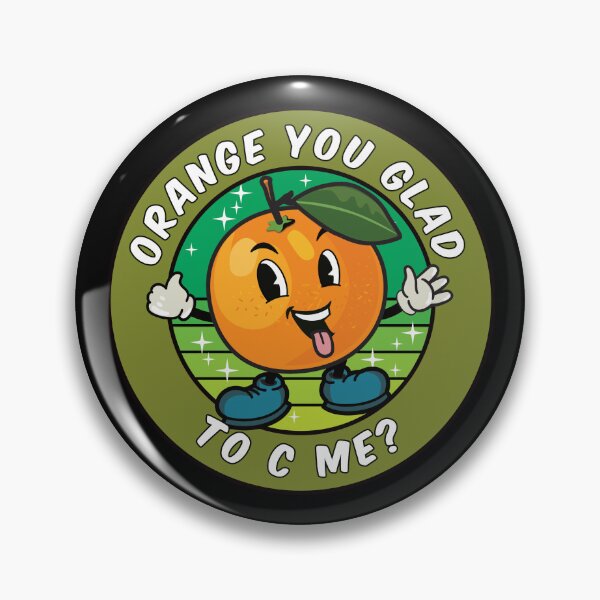 Item preview, Funny Cartoon Orange Pun: Orange You Glad To See Me? designed and sold by Happy Puppy Print On Demand.