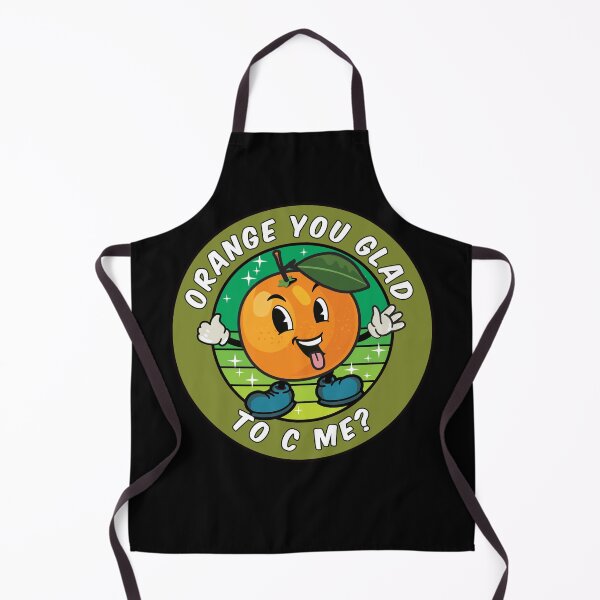 Item preview, Funny Cartoon Orange Pun: Orange You Glad To See Me? designed and sold by Happy Puppy Print On Demand.
