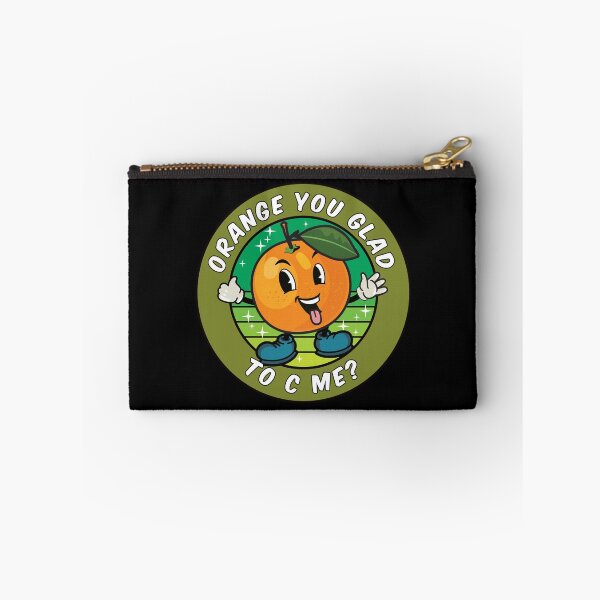 Item preview, Funny Cartoon Orange Pun: Orange You Glad To See Me? designed and sold by Happy Puppy Print On Demand.
