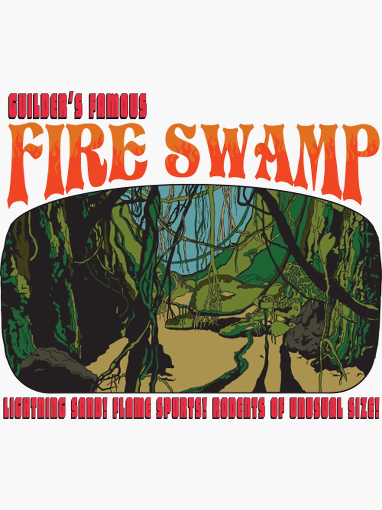 "Princess Bride T-ShirtFamous Fire Swamp" Sticker For Sale By ...