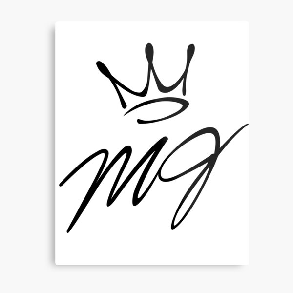 MJ King of Pop Crown - Thriller-style - black - (Michael Jackson) Metal Print