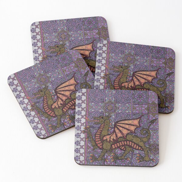 Item preview, Medieval Dragon in Purple designed and sold by DrKimsFineArt.