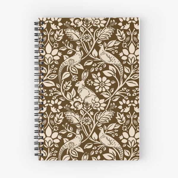 Item preview, Pheasant and Hare Pattern, Brown and Beige designed and sold by Marymarice.