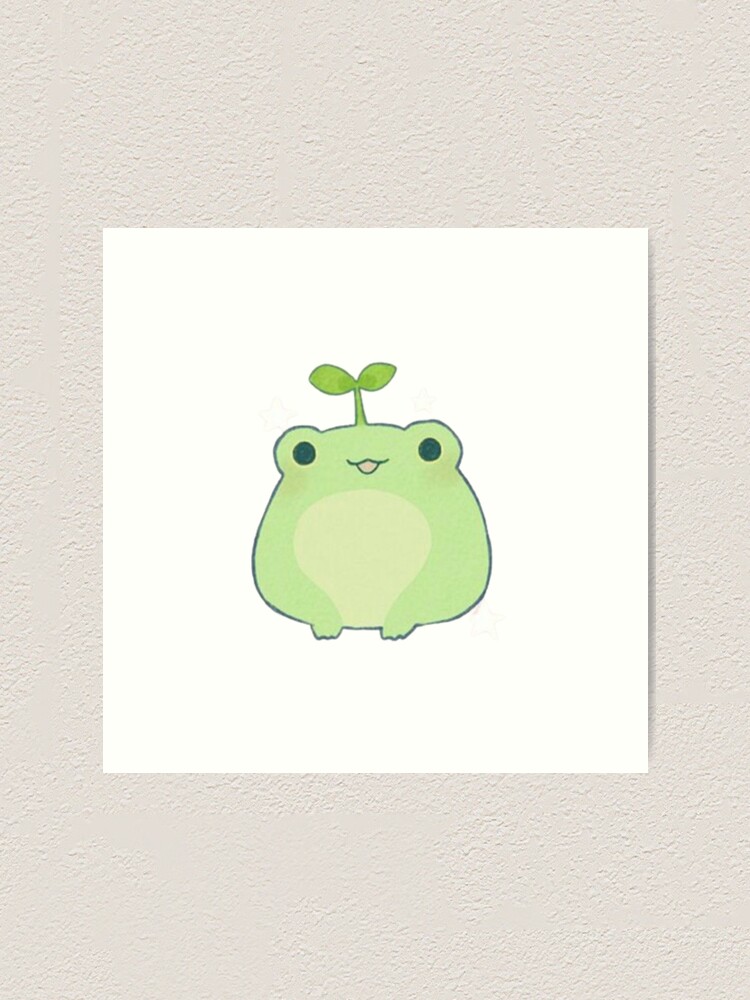 Copy of Cute frog wallpaper Art Print by Cameron Carter