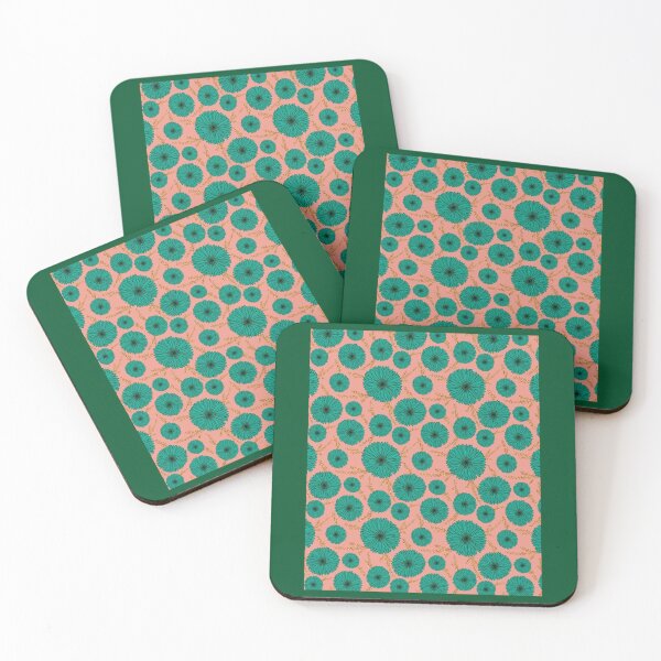 Item preview, Teal daisies on pink Graphic  designed and sold by AugustusBenedic.