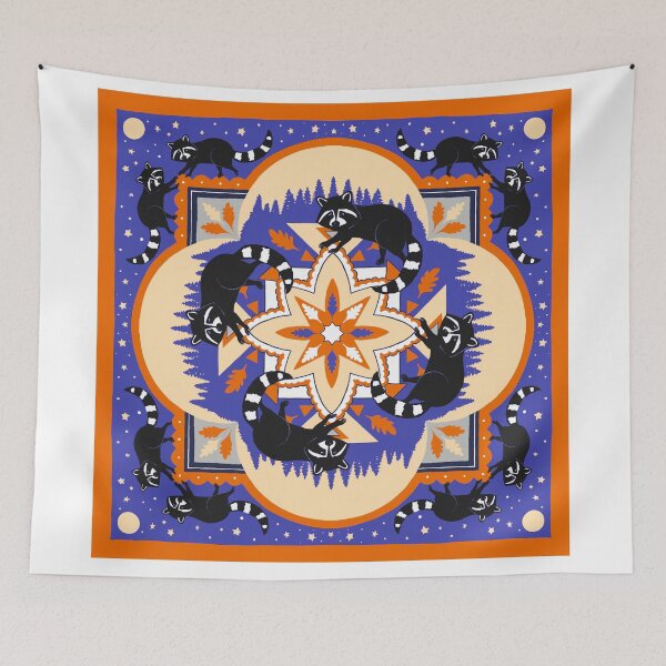 Item preview, Raccoon, Stars, & Moon Bandana Scarf designed and sold by RDevane.