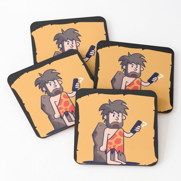 Item preview, Caveman using Smartphone and Socialmedia designed and sold by AbsoluteA.