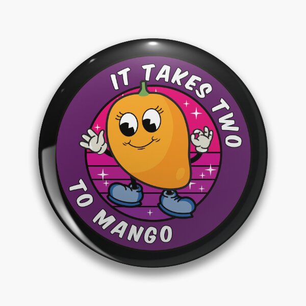 Item preview, Funny Cartoon Mango Pun: It takes two to mango designed and sold by Happy Puppy Print On Demand.