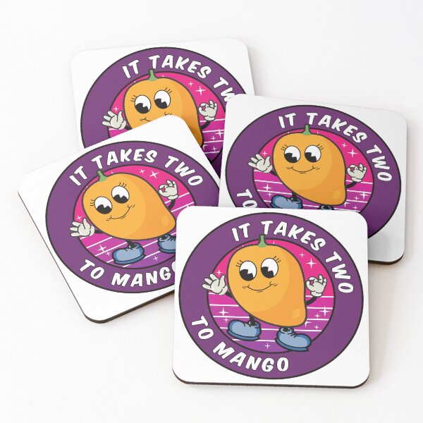 Item preview, Funny Cartoon Mango Pun: It takes two to mango designed and sold by Happy Puppy Print On Demand.