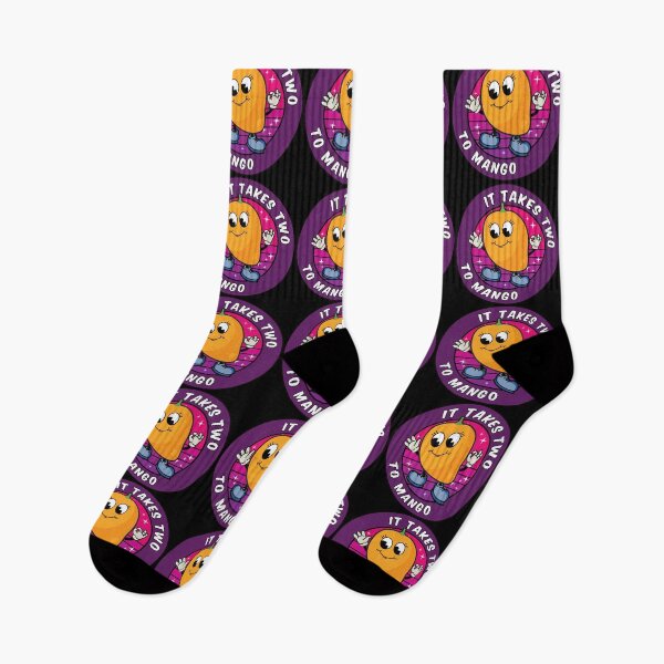 Item preview, Funny Cartoon Mango Pun: It takes two to mango designed and sold by Happy Puppy Print On Demand.