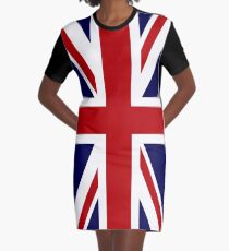 Union Jack Flag of the UK Graphic T-Shirt Dress
