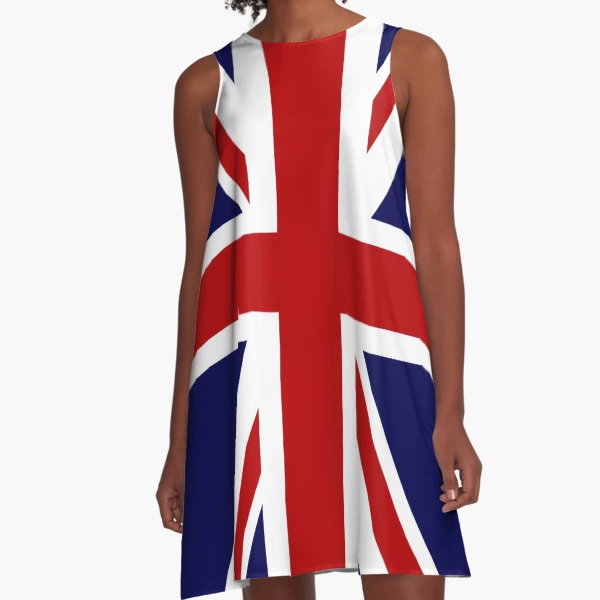 Short Sleeve Union Jack Swing Dress Union Jack Flag Of The UK A
