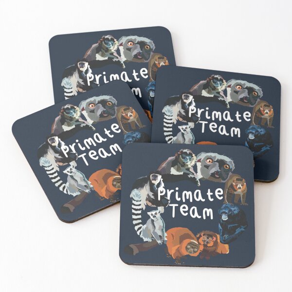 Item preview, Primate Team, Primate Team Illustration – Zookeeper Art Celebrating Wildlife Care and Conservation designed and sold by PrettylittlepastelUk.