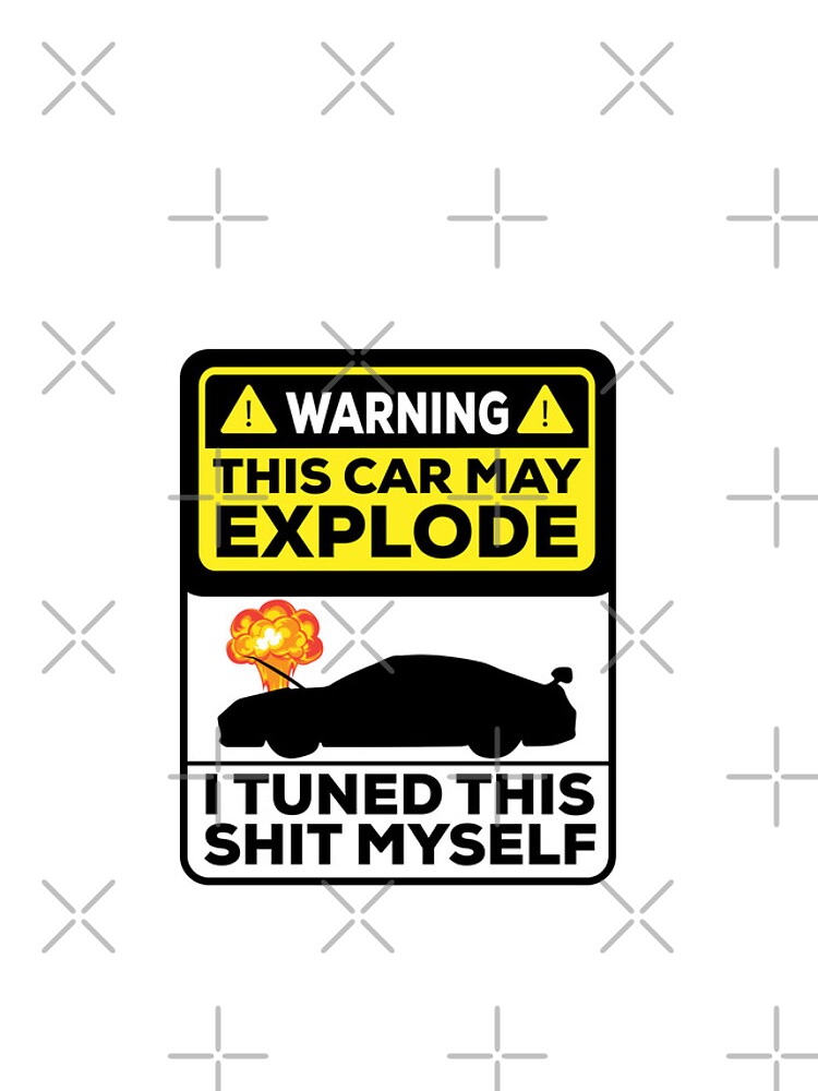 Thumbnail 4 of 4, iPhone Case, Warning Car May Explode designed and sold by ElseWorldDesign.