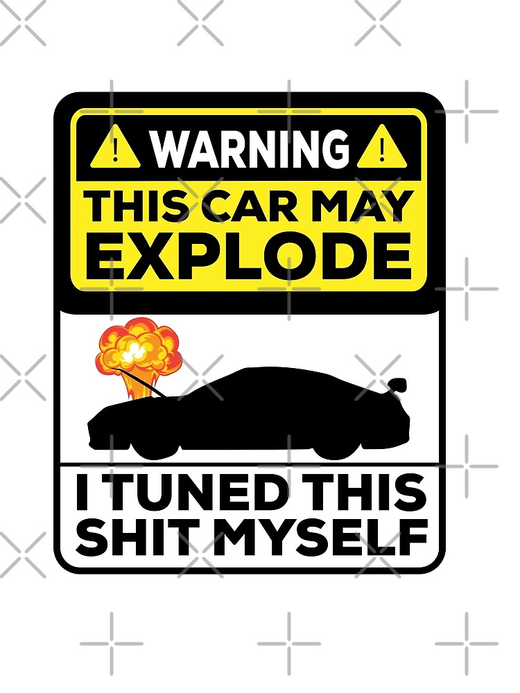 Thumbnail 3 of 3, Scarf, Warning Car May Explode designed and sold by ElseWorldDesign.